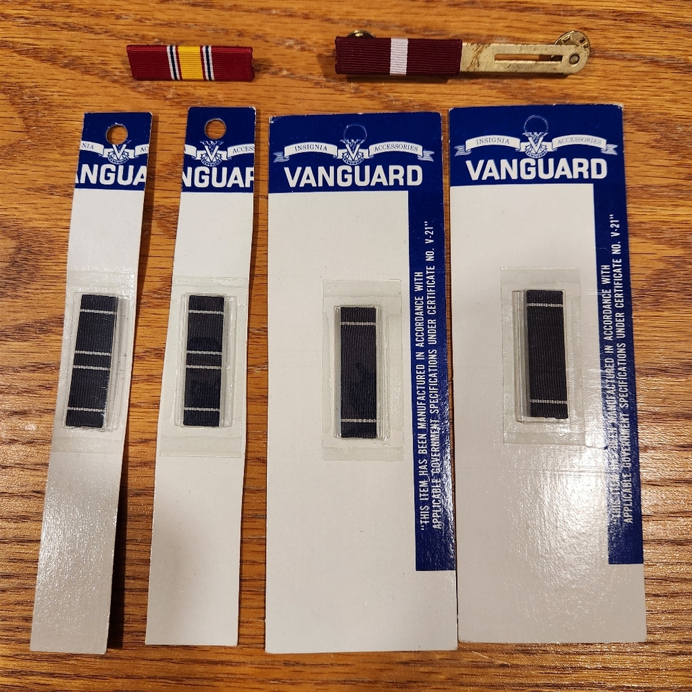 SIX MILITARY RIBBON BARS VANGUARD